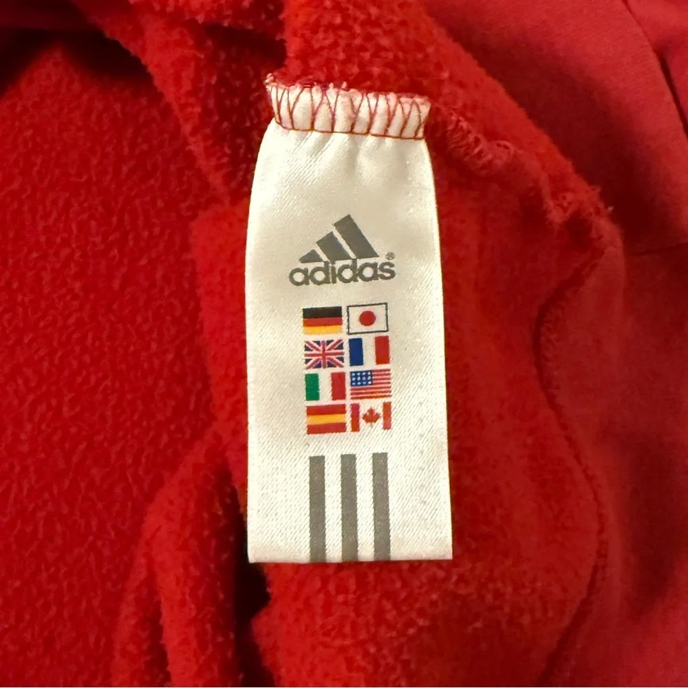 Vintage Boston Red Sox Adidas Red White Hoodie Sweatshirt Size 2XL - Picture 5 of 9